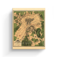 Load image into Gallery viewer, Digitally Restored and Enhanced 1863 Gettysburg Map Canvas Art - Canvas Wrap Vintage Gettysburg Battlefield Map - Old Gettysburg Poster - History Map of the Battle of Gettysburg Pennsylvania Wall Art Poster