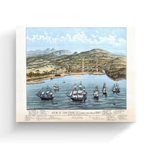 Cargar imagen en el visor de la galería, Digitally Restored and Enhanced 1884 Map of San Francisco Canvas Wall Art - Canvas Wrap Vintage San Francisco Map Print - Old San Francisco Poster - View of San Francisco Wall Art Formerly Yerba Buena