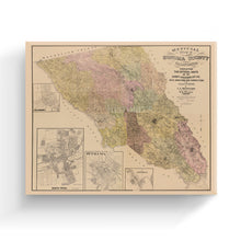 Load image into Gallery viewer, Digitally Restored and Enhanced 1900 Sonoma California Map Canvas - Canvas Wrap Vintage Sonoma CA Map Poster - Old Sonoma County California Wall Map