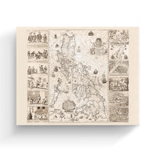 Cargar imagen en el visor de la galería, Digitally Restored and Enhanced 1734 Philippines Map Canvas Art - Canvas Wrap Vintage Map of the Philippines Wall Art - Historic Philippines Map Poster - Restored Philippines Wall Map Print