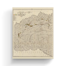 Load image into Gallery viewer, Digitally Restored and Enhanced 1900 Choctaw Nation Map Canvas - Canvas Wrap Vintage Oklahoma Map Poster - Old Oklahoma Wall Art - Restored Choctaw Nation Indian Territory of Oklahoma State Poster