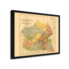 Cargar imagen en el visor de la galería, Digitally Restored and Enhanced 1884 Cherokee Nation History Map - Framed Vintage Map of Indian Tribes - Old Cherokee Nation Wall Art - Historic Oklahoma Map - American Indian Map
