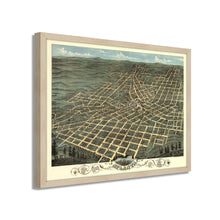 Cargar imagen en el visor de la galería, Digitally Restored and Enhanced 1871 Map of Atlanta Georgia - Framed Vintage Atlanta Poster - Atlanta Georgia Map History - Old Atlanta Wall Art - Bird's Eye View Map of Atlanta GA