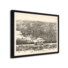 Cargar imagen en el visor de la galería, Digitally Restored and Enhanced 1882 Plymouth MA Map - Framed Vintage Plymouth Massachusetts Poster - History Map of Massachusetts