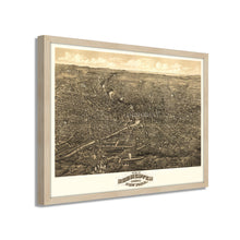 Cargar imagen en el visor de la galería, Digitally Restored and Enhanced 1880 Rochester Map - Framed Vintage New York Poster - History Map of Rochester NY Wall Art - Old New York Map - Bird's Eye View of Rochester NY Map