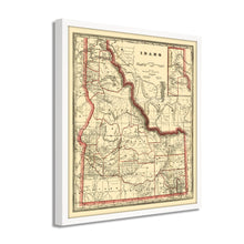Load image into Gallery viewer, Digitally Restored and Enhanced 1896 Idaho Map Poster - Framed Vintage Idaho Wall Art - Old Idaho State Map - Historic Idaho Wall Map - Township & Railroad Map of Idaho Poster