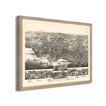 Cargar imagen en el visor de la galería, Digitally Restored and Enhanced 1882 Plymouth MA Map - Framed Vintage Plymouth Massachusetts Poster - History Map of Massachusetts