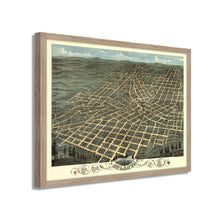 Cargar imagen en el visor de la galería, Digitally Restored and Enhanced 1871 Map of Atlanta Georgia - Framed Vintage Atlanta Poster - Atlanta Georgia Map History - Old Atlanta Wall Art - Bird's Eye View Map of Atlanta GA