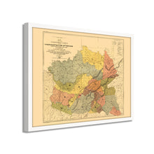Cargar imagen en el visor de la galería, Digitally Restored and Enhanced 1884 Cherokee Nation History Map - Framed Vintage Map of Indian Tribes - Old Cherokee Nation Wall Art - Historic Oklahoma Map - American Indian Map
