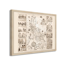 Cargar imagen en el visor de la galería, Digitally Restored and Enhanced 1734 Philippines Map Poster - Framed Vintage Philippines Wall Art - Old Philippines Map Art - Restored Historic Map of Philippines Poster Print