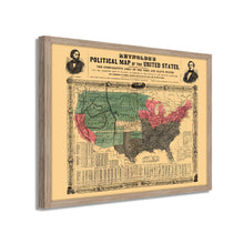 Load image into Gallery viewer, Digitally Restored and Enhanced 1856 United States Map Poster - Framed Vintage Map of USA - Old USA Map Poster - United States Wall Map - Political Map of United States Wall Art