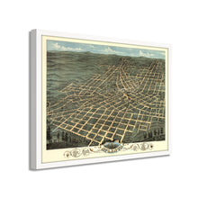 Cargar imagen en el visor de la galería, Digitally Restored and Enhanced 1871 Map of Atlanta Georgia - Framed Vintage Atlanta Poster - Atlanta Georgia Map History - Old Atlanta Wall Art - Bird's Eye View Map of Atlanta GA