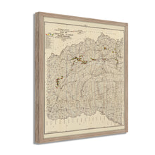 Load image into Gallery viewer, Digitally Restored and Enhanced 1900 Choctaw Nation of Oklahoma Map - Framed Vintage Oklahoma Map Poster - Historic Oklahoma Wall Art - Map of Choctaw Nation Indian Territory Oklahoma