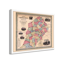 Load image into Gallery viewer, Digitally Restored and Enhanced 1856 Map of Chester County PA - Framed Vintage Pennsylvania Map Poster - Historic Chester County PA Map - Restored Chester County Pennsylvania Wall Art