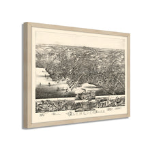 Cargar imagen en el visor de la galería, Digitally Restored and Enhanced 1882 Plymouth MA Map - Framed Vintage Plymouth Massachusetts Poster - History Map of Massachusetts