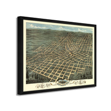Cargar imagen en el visor de la galería, Digitally Restored and Enhanced 1871 Map of Atlanta Georgia - Framed Vintage Atlanta Poster - Atlanta Georgia Map History - Old Atlanta Wall Art - Bird's Eye View Map of Atlanta GA