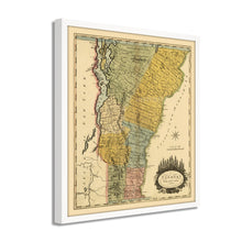 Cargar imagen en el visor de la galería, Digitally Restored and Enhanced 1814 Vermont Map Poster - Framed Vintage State of Vermont Wall Art - History Map of Vermont Poster - Restored Vermont State Map from Actual Survey