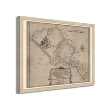Cargar imagen en el visor de la galería, Digitally Restored and Enhanced 1747 Northern Neck Virginia Map - Framed Vintage Virginia Wall Map - Old Map of Virginia - A Survey of The Northen Neck of Virginia Map Wall Art Poster Print