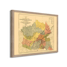 Cargar imagen en el visor de la galería, Digitally Restored and Enhanced 1884 Cherokee Nation History Map - Framed Vintage Map of Indian Tribes - Old Cherokee Nation Wall Art - Historic Oklahoma Map - American Indian Map