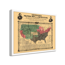 Load image into Gallery viewer, Digitally Restored and Enhanced 1856 United States Map Poster - Framed Vintage Map of USA - Old USA Map Poster - United States Wall Map - Political Map of United States Wall Art