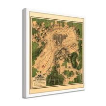 Cargar imagen en el visor de la galería, Digitally Restored and Enhanced 1863 Gettysburg Map Poster - Framed Vintage Gettysburg Battlefield Map Wall Art - History Map of The Battle of Gettysburg Pennsylvania