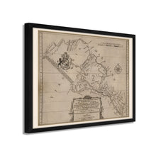 Cargar imagen en el visor de la galería, Digitally Restored and Enhanced 1747 Northern Neck Virginia Map - Framed Vintage Virginia Wall Map - Old Map of Virginia - A Survey of The Northen Neck of Virginia Map Wall Art Poster Print