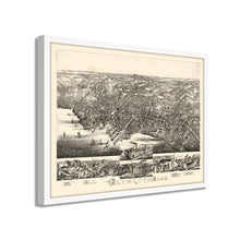 Cargar imagen en el visor de la galería, Digitally Restored and Enhanced 1882 Plymouth MA Map - Framed Vintage Plymouth Massachusetts Poster - History Map of Massachusetts