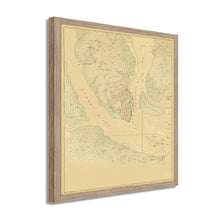 Load image into Gallery viewer, Digitally Restored and Enhanced 1780 Charleston South Carolina Map - Framed Vintage Charleston Wall Art - Old Map of Charleston SC Poster - The Investiture of Charleston Map Print