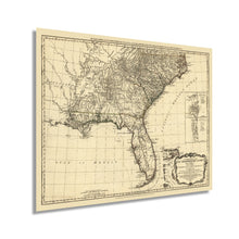 Load image into Gallery viewer, Digitally Restored and Enhanced 1776 Vintage Map of Southern British Colonies in America - Vintage USA Map of South Atlantic showing Carolinas Georgia Florida