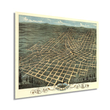 Cargar imagen en el visor de la galería, Digitally Restored and Enhanced 1871 Atlanta Georgia Map - Vintage Map of Atlanta GA Wall Art - Old Atlanta Wall Map - Vintage Atlanta Poster - Bird's Eye View Map of Atlanta Looking North East