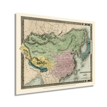 Cargar imagen en el visor de la galería, 1835 Chinese Empire and Japan Map - Vintage Map of China Poster - Historic Chinese Empire Wall Art - Old Map of Japan Poster - Chinese Empire & Japan Wall Map History