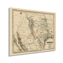 Cargar imagen en el visor de la galería, Digitally Restored and Enhanced 1846 Texas Map - Texas Vintage Map - Old Poster Map of Texas State - Historical Map of Texas Poster - History Map of Texas - Restored Texas Wall Art