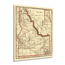 Load image into Gallery viewer, Digitally Restored and Enhanced 1896 Idaho State Map - Vintage Map of Idaho Wall Art - Old Township County and Railroad Map of Idaho Poster - Map Idaho Wall Decor - Historic Idaho Wall Map