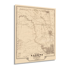 Load image into Gallery viewer, Digitally Restored and Enhanced 1872 Dakota Territory Map - Vintage Map of South Dakota - Old North Dakota Map Poster - Historic Dakota Territory Wall Art - Sectional History Map of Dakota Territory