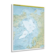 Cargar imagen en el visor de la galería, Digitally Restored and Enhanced 2021 Arctic Region Map Poster - Arctic Poster Print - North Pole Poster - Polar Region Map - Arctic Ocean Map