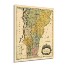 Cargar imagen en el visor de la galería, Digitally Restored and Enhanced 1814 Vermont Map - Vermont State Vintage Map - Vermont Wall Art - Old Vermont Map Poster - Vermont Wall Decor - Map of Vermont from Actual Survey