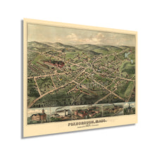Load image into Gallery viewer, Digitally Restored and Enhanced 1879 Foxborough Massachusetts Map - Vintage Map of Foxborough Wall Art - Old Foxborough Massachusetts Wall Map History