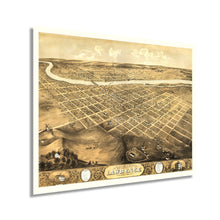 Cargar imagen en el visor de la galería, Digitally Restored and Enhanced 1869 Lawrence Kansas Map Print - Old Map of Lawrence Kansas Wall Art - Lawrence City History Map of Kansas Poster