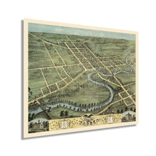 Load image into Gallery viewer, Digitally Restored and Enhanced 1870 Warren Ohio Map Poster - Old Map of Warren Ohio Wall Art - Warren OH Trumbull County Ohio Wall Map History