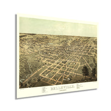 Load image into Gallery viewer, Digitally Restored and Enhanced 1867 Belleville Illinois Map - Old Belleville IL Wall Art - History Map of Belleville St Clair County Illinois Poster