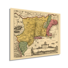 Cargar imagen en el visor de la galería, Digitally Restored and Enhanced 1690 Eastern United States Map Poster - Vintage Wall Map of New England Poster - New Netherland Map History - Old New Amsterdam New York City Map Wall Art
