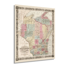 Load image into Gallery viewer, Digitally Restored and Enhanced 1851 Wisconsin Map Poster - Vintage Map of Wisconsin Wall Art - Old Wisconsin Map Art - Township Map of Wisconsin Poster - Wisconsin Artwork - Wisconsin Print