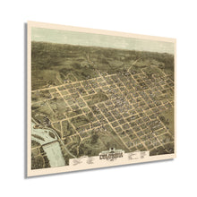 Load image into Gallery viewer, Digitally Restored and Enhanced 1872 Columbia South Carolina Map Poster - Vintage Map of Columbia SC Wall Art - Old Columbia SC Map - Historic Bird's Eye View Map of Columbia SC Poster