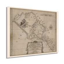 Cargar imagen en el visor de la galería, Digitally Restored and Enhanced 1747 Northern Neck of Virgina Map Print - Northern Virginia Vintage Map Wall Art -1736 & 1737 Survey of the Northern Neck Virginia Wall Map Published in 1747