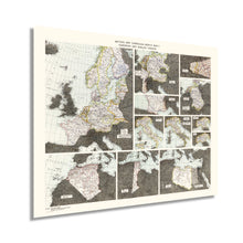 Load image into Gallery viewer, Digitally Restored and Enhanced 1945 Battles and Campaigns: World War II European and African Theater Map - Vintage World War II Map - Old World War 2 Poster - Historic WW2 Map Wall Art