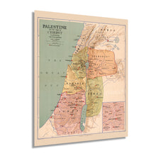 Load image into Gallery viewer, Digitally Restored and Enhanced 1916 Palestine Map in the Time of Christ - Biblical Map of Palestine Poster - Old Bible Timeline Map of Palestine Wall Art