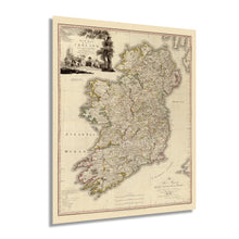 Load image into Gallery viewer, Digitally Restored and Enhanced 1797 Ireland Map Poster - Vintage Map of Ireland Wall Art - History Map of Dublin Ireland - Old Republic of Ireland Map Print - A New Map of Ireland Wall Art