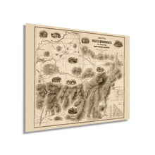 Load image into Gallery viewer, Digitally Restored and Enhanced 1858 Map of White Mountains New Hampshire Poster - Vintage Map NH Wall Art - Vintage White Mountains Map - White Mountains Poster - NH White Mountains Map Poster