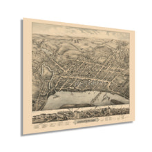 Load image into Gallery viewer, Digitally Restored and Enhanced 1877 Middletown Connecticut Map Print - History Map of Middletown CT Poster - Old Map of Middletown Connecticut Wall Art