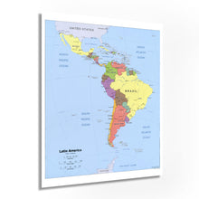 Load image into Gallery viewer, Digitally Restored and Enhanced Latin America Map Poster - Central and South America Map - Latin American Poster - South America Map Poster - South America Wall Map